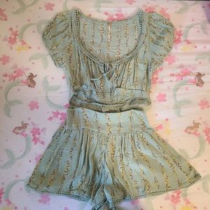 Free People top and short set